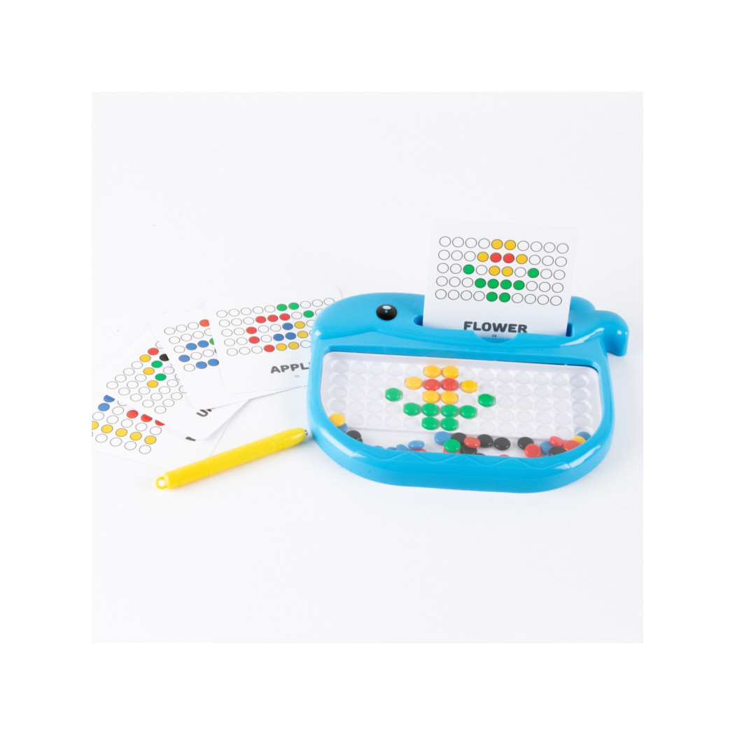 Wieloryb - Ćwiczenie Koncentracji - Kieszonkowa Magnetyczna Układanka z Rysikiem - Apli Kids