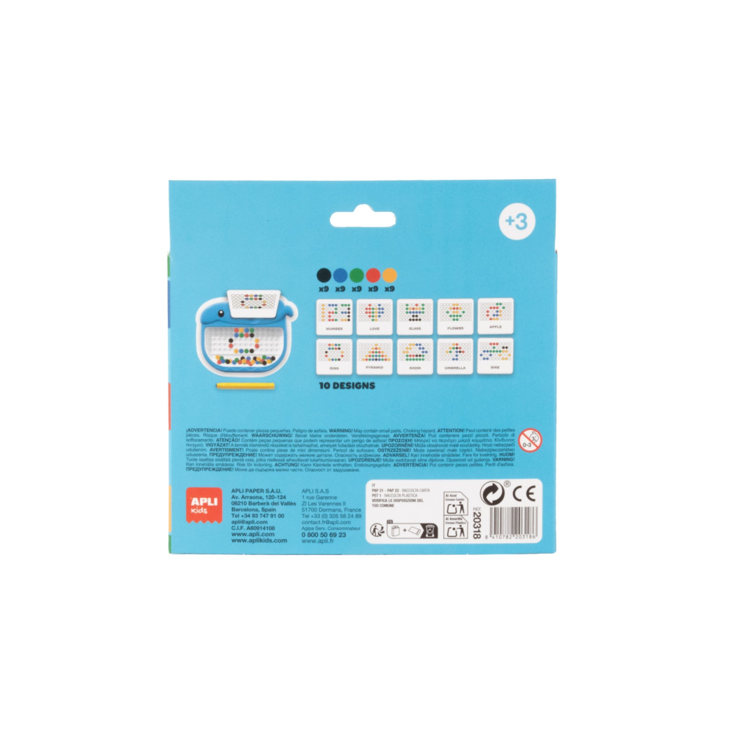 Wieloryb - Ćwiczenie Koncentracji - Kieszonkowa Magnetyczna Układanka z Rysikiem - Apli Kids