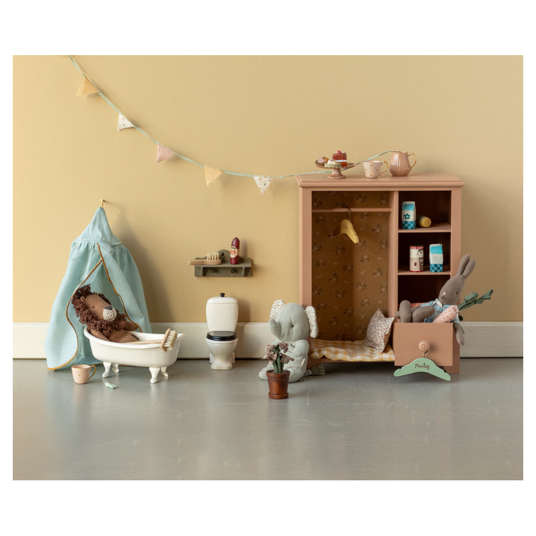 PROMOCJA Biały w Kropki Baldachim do Łóżka dla Myszek - House of Miniature - Maileg