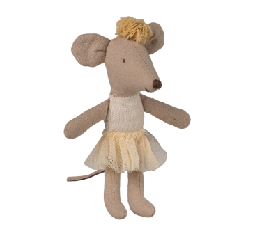 Myszka Baletnica w Białym Stroju - Młodsza Siostra - Ballerina Mouse Little Sister Off White - Maileg