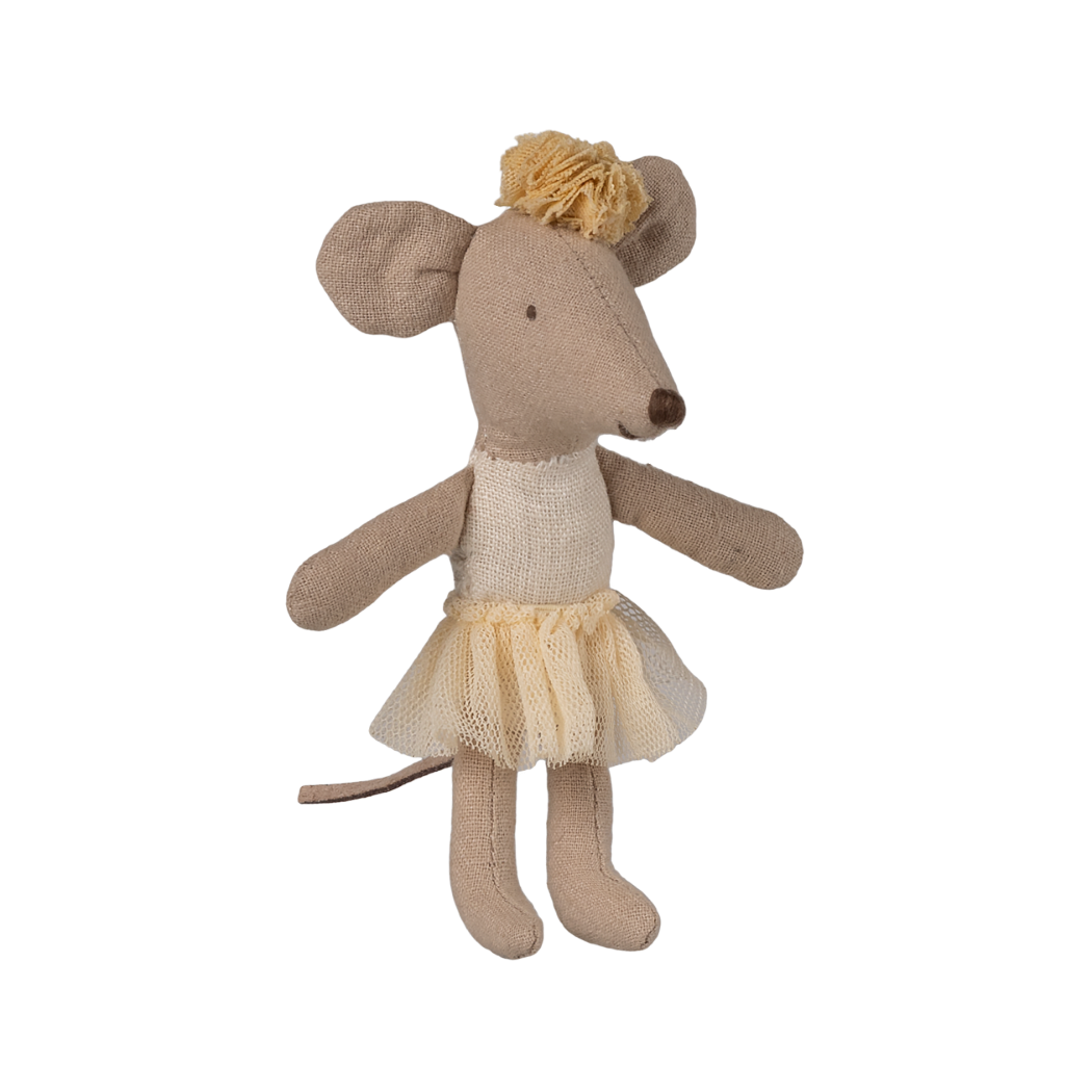 Myszka Baletnica w Białym Stroju - Młodsza Siostra - Ballerina Mouse Little Sister Off White - Maileg
