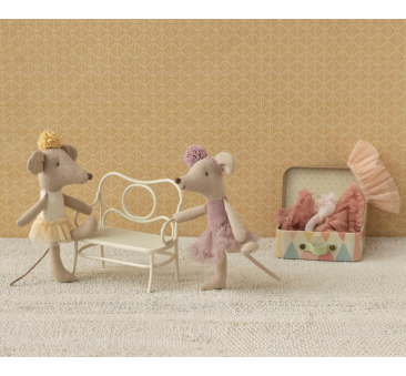 Myszka Baletnica w Białym Stroju - Młodsza Siostra - Ballerina Mouse Little Sister Off White - Maileg