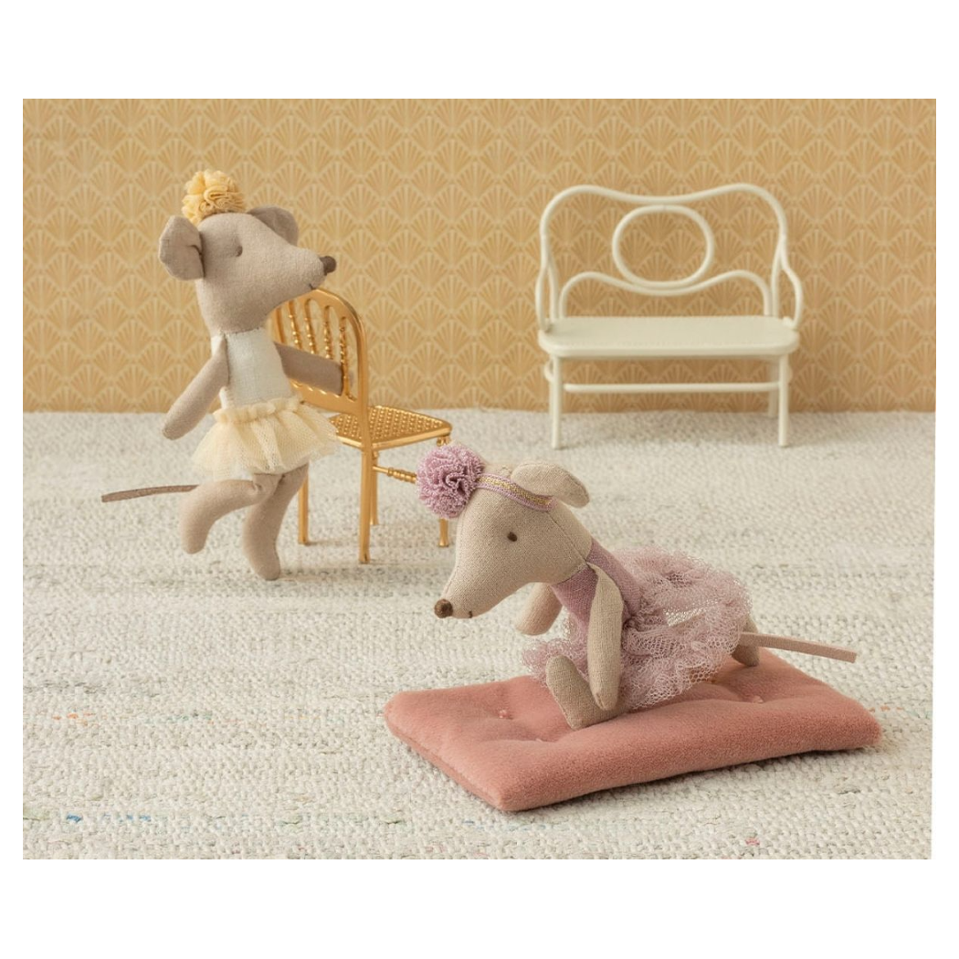 Myszka Baletnica w Białym Stroju - Młodsza Siostra - Ballerina Mouse Little Sister Off White - Maileg