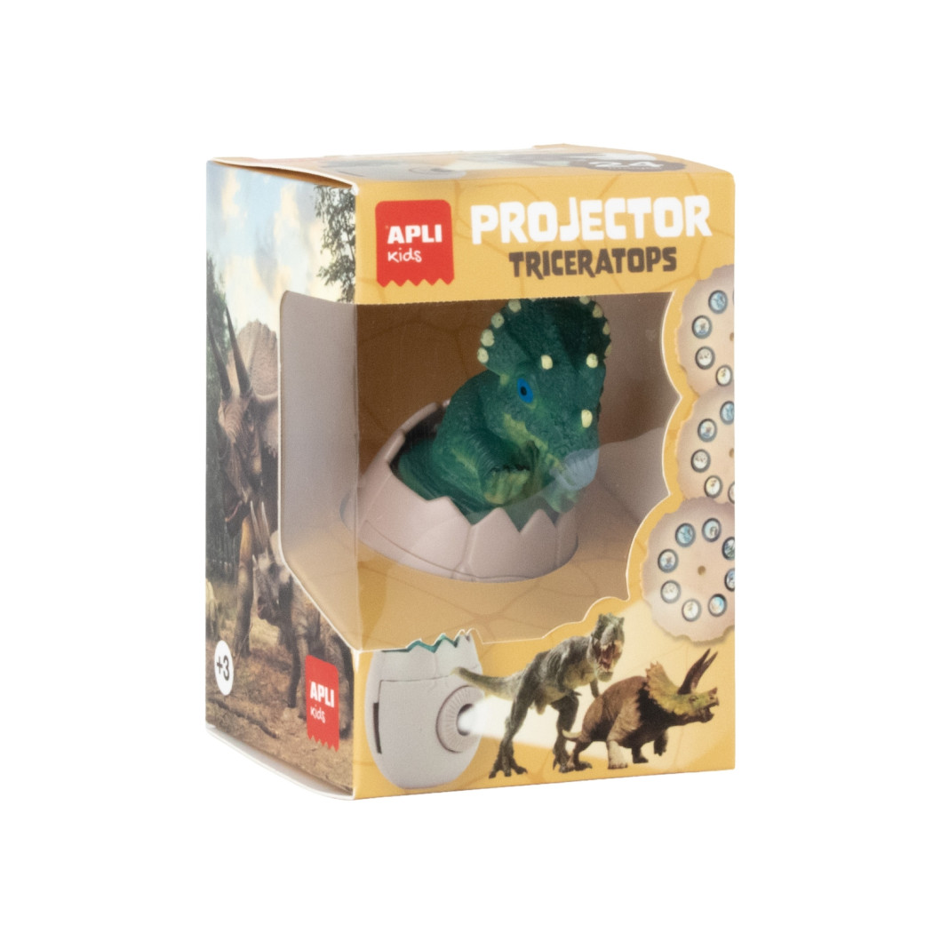 Triceratops Dinozaur - Mini Projektor na Wymienne Dyski - 24 Przeźrocza - Apli Kids