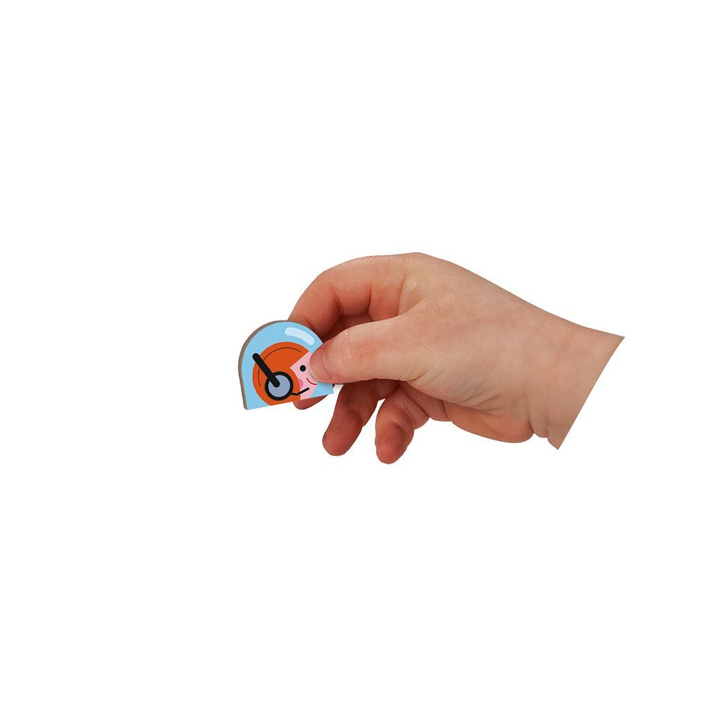 Kosmos - Magnetyczna Układanka Misja na Księżyc - 52 Magnesy - Magnetibook - Janod