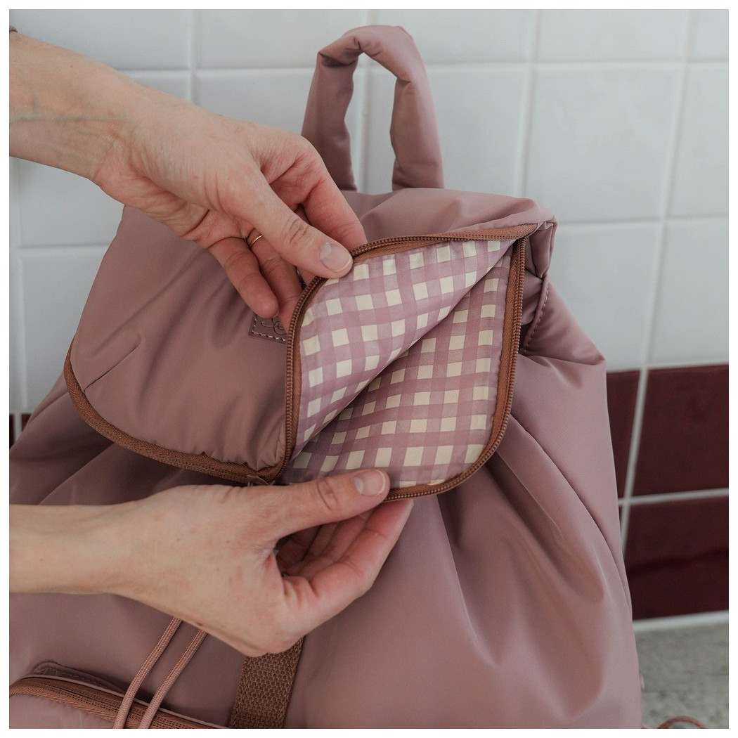 Różowy Lekki Plecak - Pufiasty Puffer Pink - do Wózka i na co Dzień - La Millou