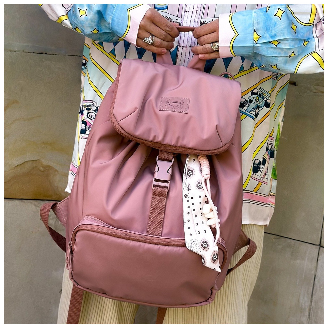 Różowy Lekki Plecak - Pufiasty Puffer Pink - do Wózka i na co Dzień - La Millou