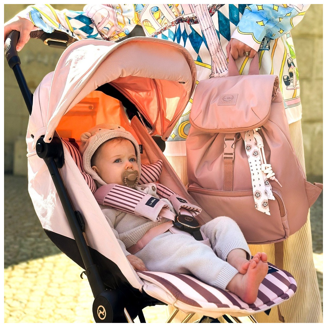 Różowy Lekki Plecak - Pufiasty Puffer Pink - do Wózka i na co Dzień - La Millou