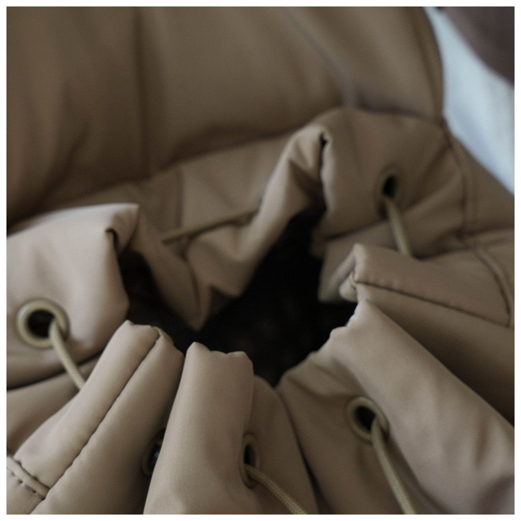 Beżowy Lekki Plecak - Pufiasty Puffer Beige - do Wózka i na co Dzień - La Millou