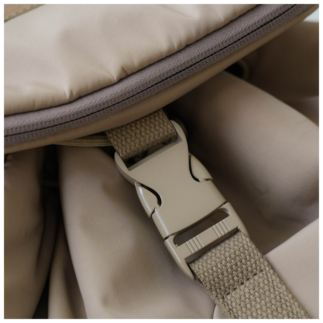 Beżowy Lekki Plecak - Pufiasty Puffer Beige - do Wózka i na co Dzień - La Millou