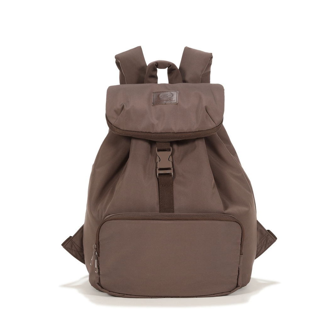 Brązowy Lekki Plecak - Pufiasty Puffer Brown - do Wózka i na co Dzień - La Millou