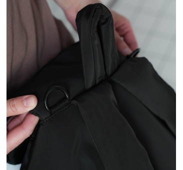 Czarny Lekki Plecak - Pufiasty Puffer Black - do Wózka i na co Dzień - La Millou