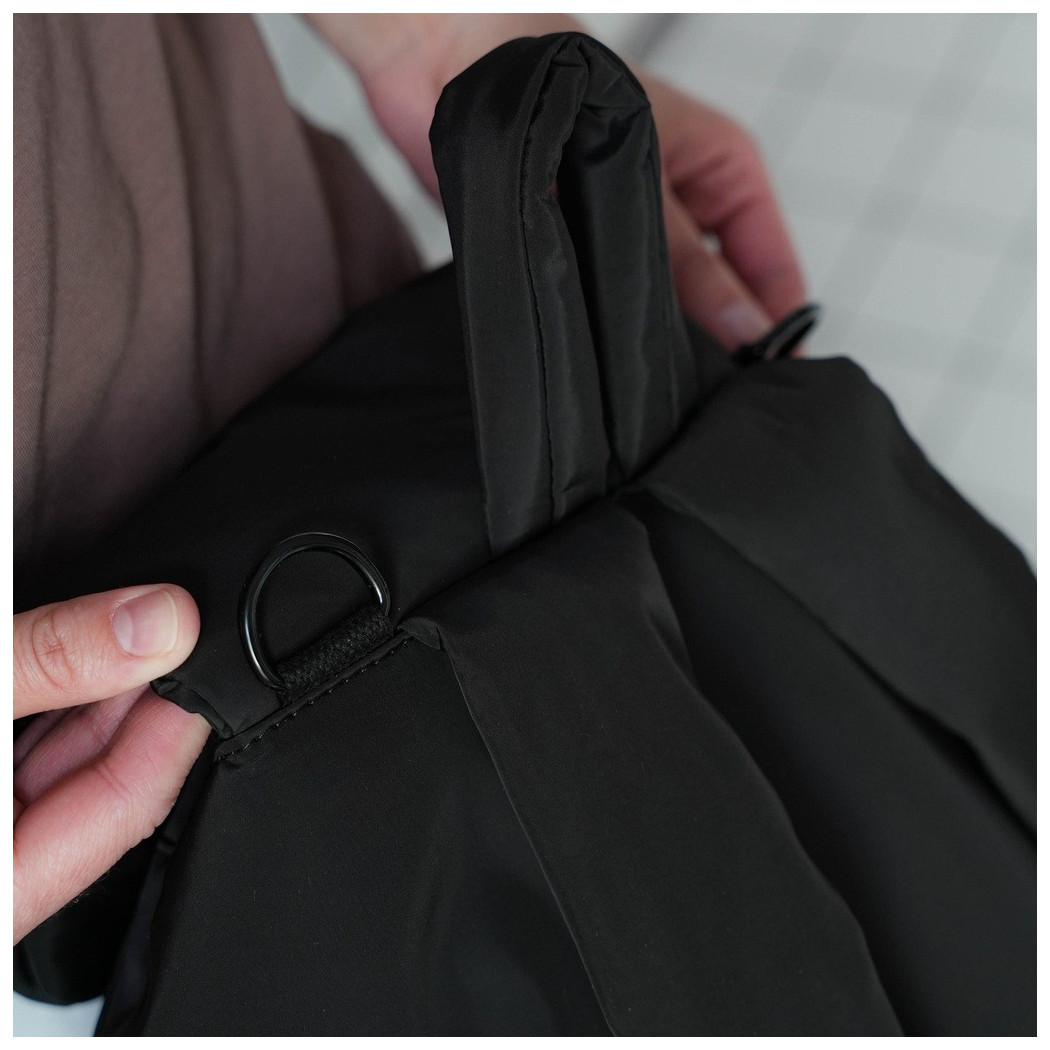 Czarny Lekki Plecak - Pufiasty Puffer Black - do Wózka i na co Dzień - La Millou