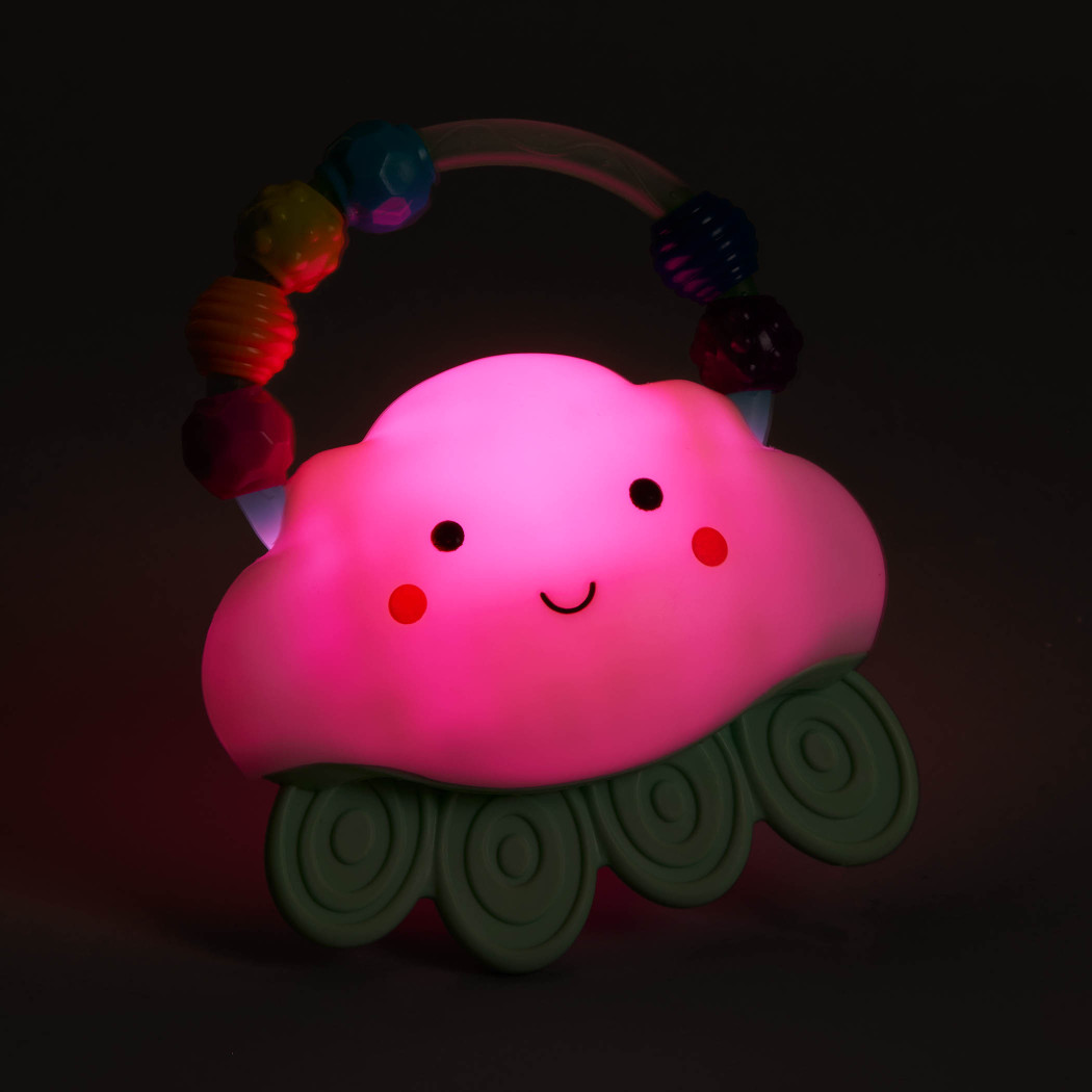 Gryzak Chmurka - Świecący Sensoryczny Zmiana Kolorów - Grzechotka - BTOYS