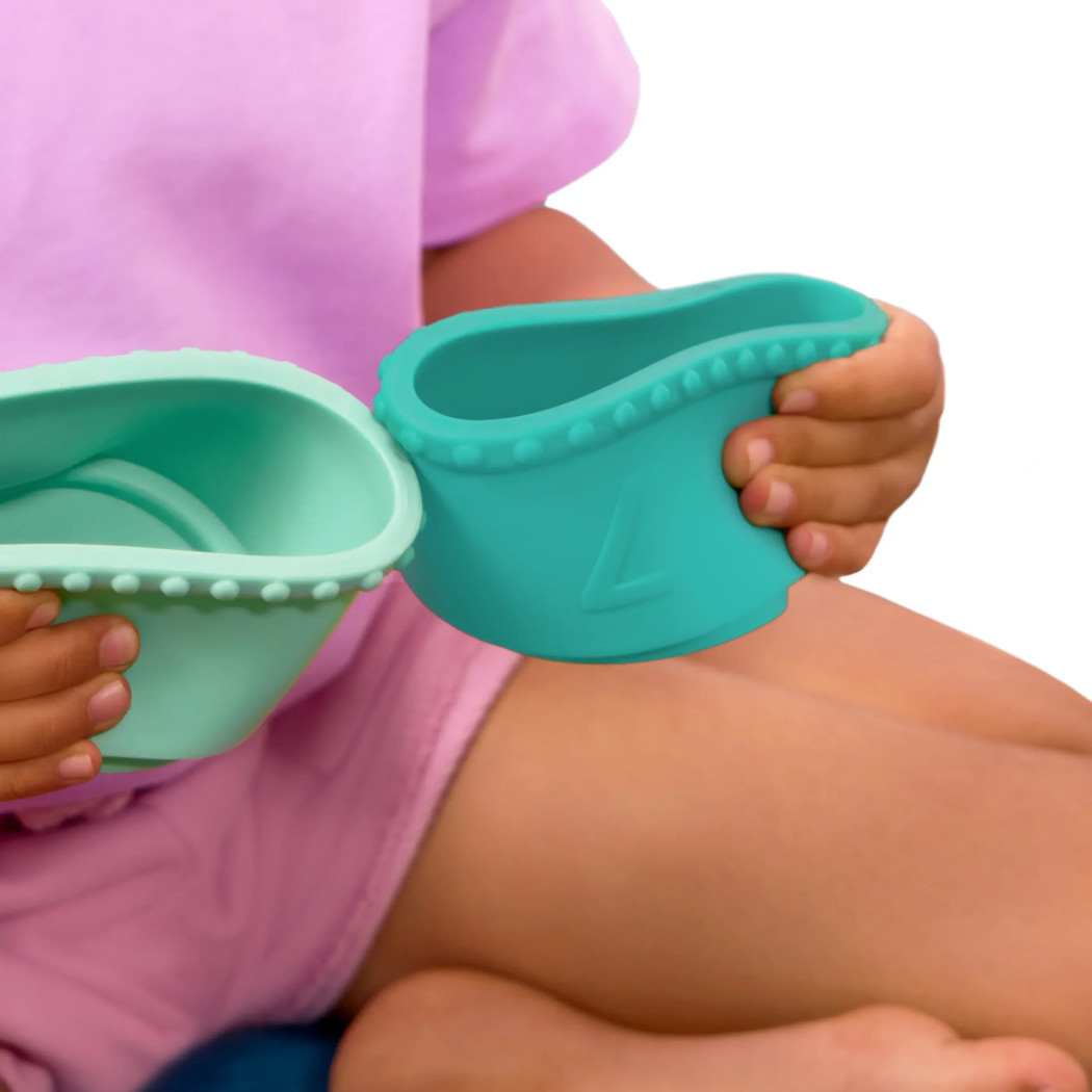 Miękkie Klocki i Kubeczki - Bezpieczne dla Niemowląt - Zestaw Sensoryczny Nakładanie - BTOYS