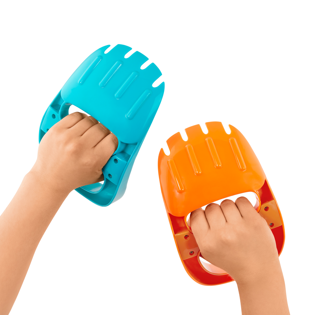 Dwie Łopatki do Piasku w Kształcie Łapek Zwierząt - Grabki Plażowe - BTOYS