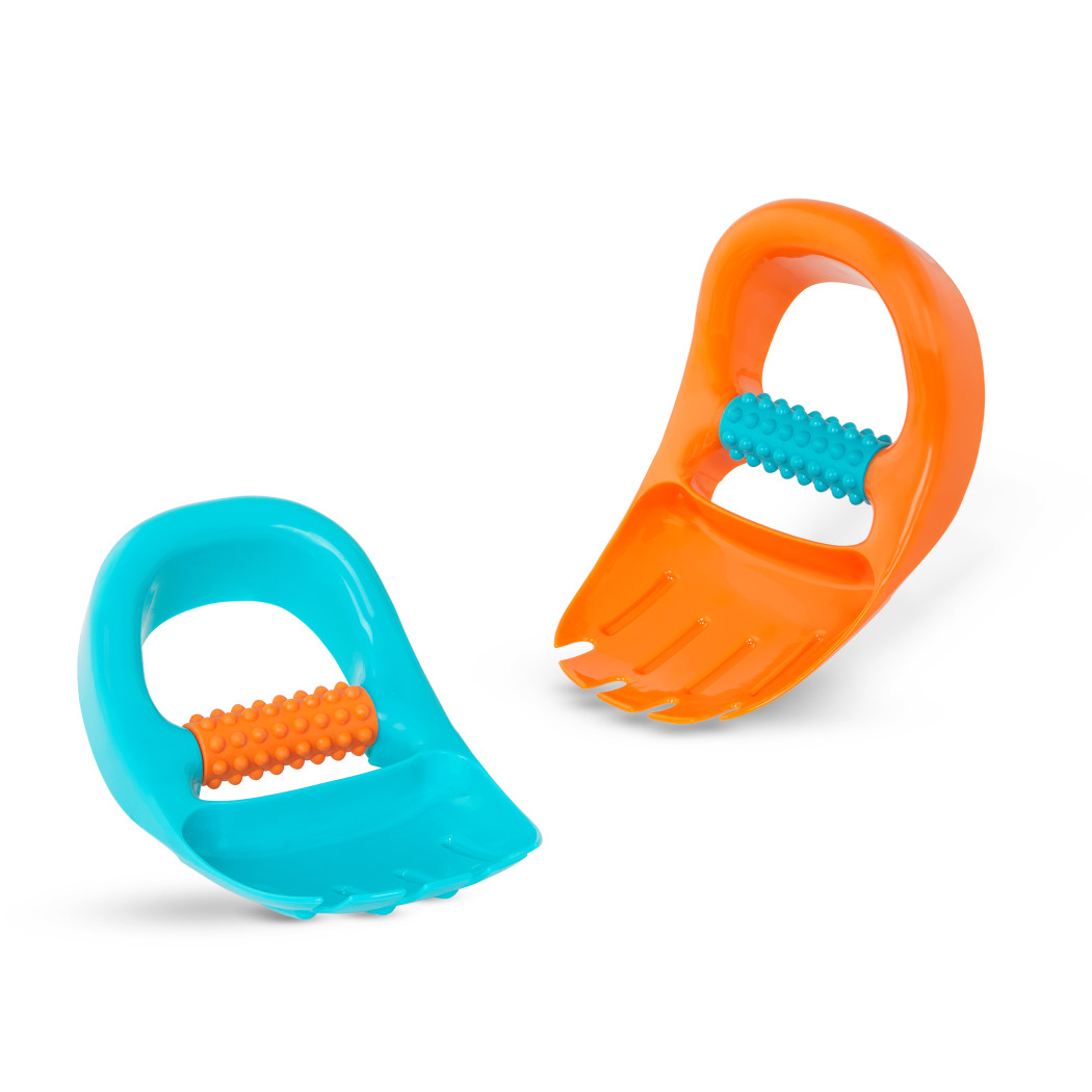 Dwie Łopatki do Piasku w Kształcie Łapek Zwierząt - Grabki Plażowe - BTOYS