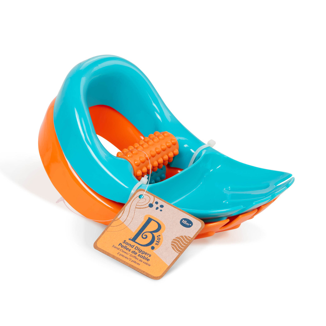 Dwie Łopatki do Piasku w Kształcie Łapek Zwierząt - Grabki Plażowe - BTOYS