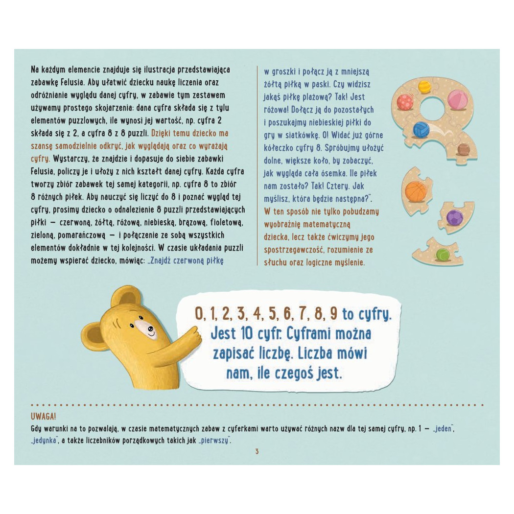 Feluś i Gucio Poznają Cyferki - Puzzle Edukacyjne Zabawy Matematyczne - Nauka Liczenia - Nasza Księgarnia