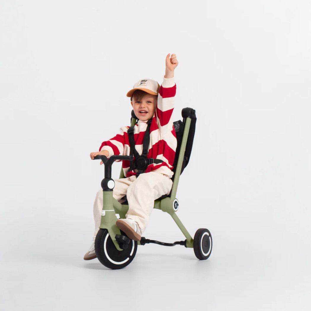 Oliwkowy Rowerek Trójkołowy z Funkcją Wózka - Dziecięcy - Wonder - Smartrike