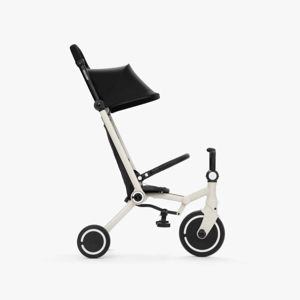 Czarno-biały Rowerek Trójkołowy z Funkcją Wózka - Dziecięcy - Wonder - Smartrike
