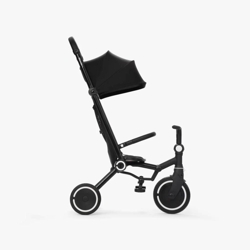 Czarny Rowerek Trójkołowy z Funkcją Wózka - Dziecięcy - Wonder Plus - Smartrike