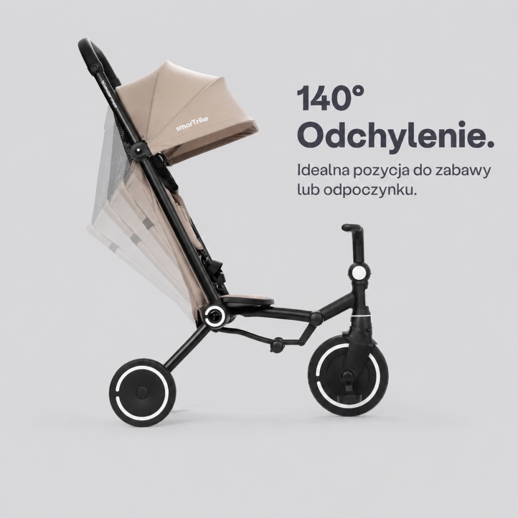 Beżowy Max Rowerek Trójkołowy z Funkcją Wózka - Dziecięcy - Wonder Max - Smartrike
