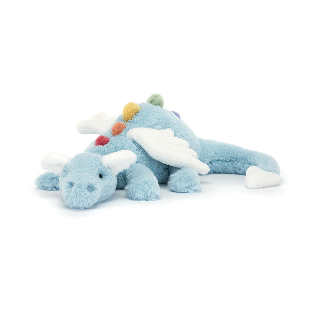 Błękitny Smok Smoczyca - Sky Dragon Duży Pluszowy Smok 50 cm - Maskotka Przytulanka - JellyCat