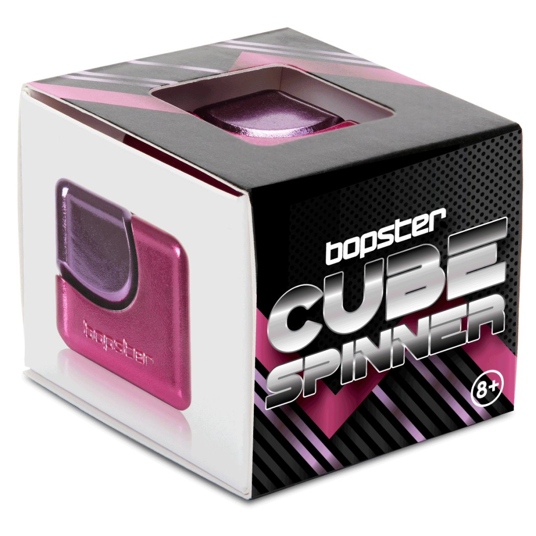 Różowy Spinner Kostka - Zabawka Sensoryczna Cube Fidget Toy - bopster