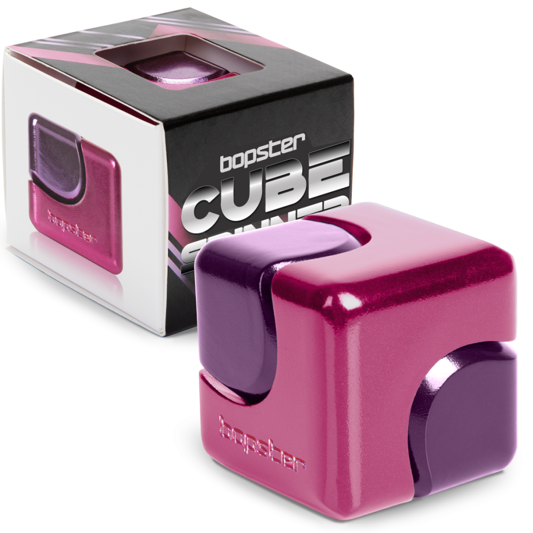 Różowy Spinner Kostka - Zabawka Sensoryczna Cube Fidget Toy - bopster