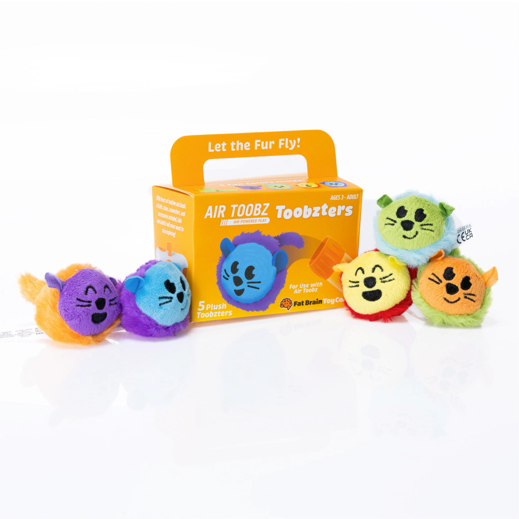 Toobzters - Pluszowe Piłeczki 5 szt do Dmuchawy do Piłek Air Toobz - Fat Brain Toys