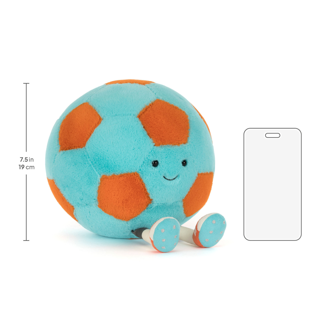 PROMOCJA Plażowa Piłka Nożna 27 cm - Pluszowa Piłeczka Futbolowa Maskotka Przytulanka - JellyCat