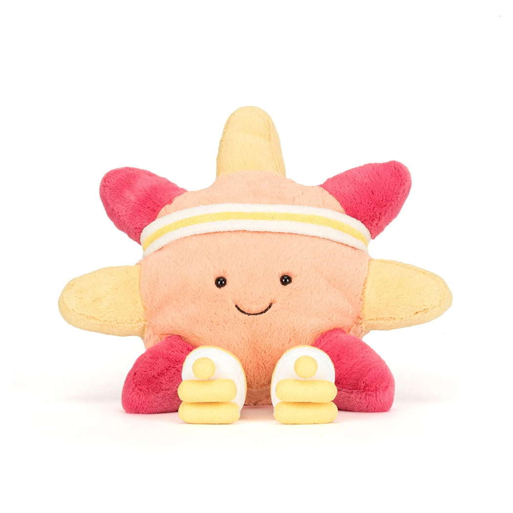 PROMOCJA Uśmiechnięte Słoneczko na Wrotkach - Pluszowe Słońce Wrotkarz 30 cm - Maskotka Przytulanka - JellyCat