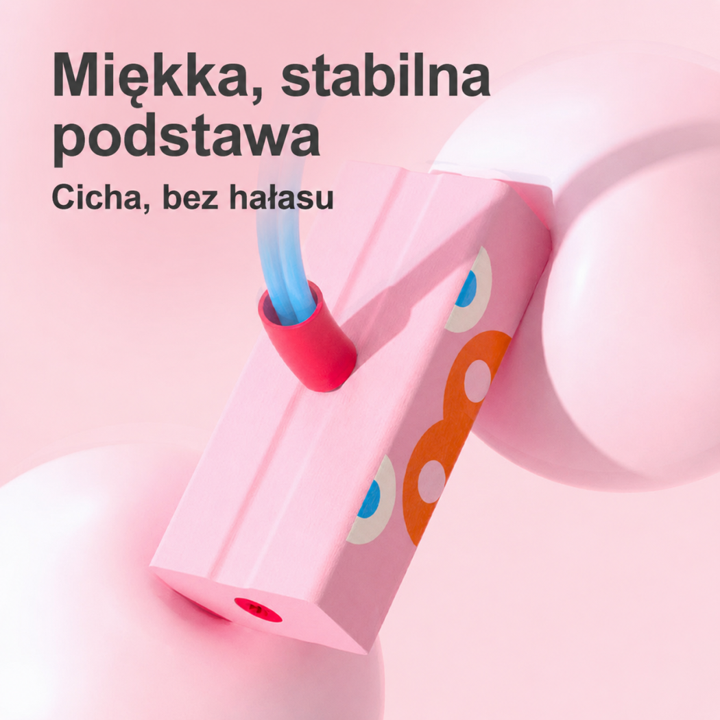 Różowy Skoczek Pogo z Dźwiękiem - Równowaga Balansowanie - Mideer