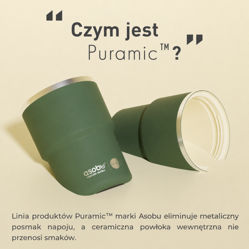 Pastel Pink - Kubek Termiczny 360 ml - Powłoka Ceramiczna Stal Nierdzewna - Asobu