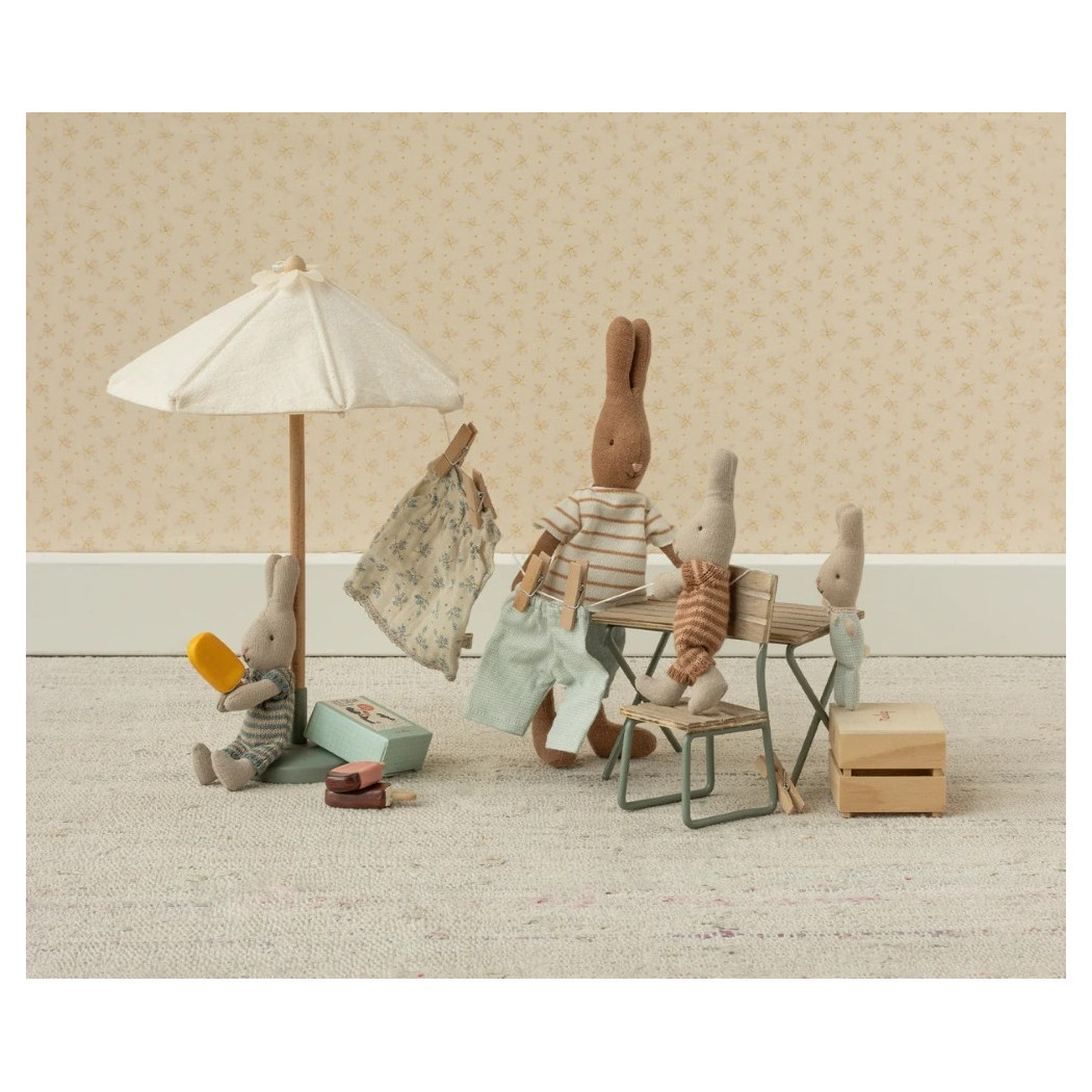 Parasol Tarasowy Ze Stojakiem - Miniature Sunshade - Maileg