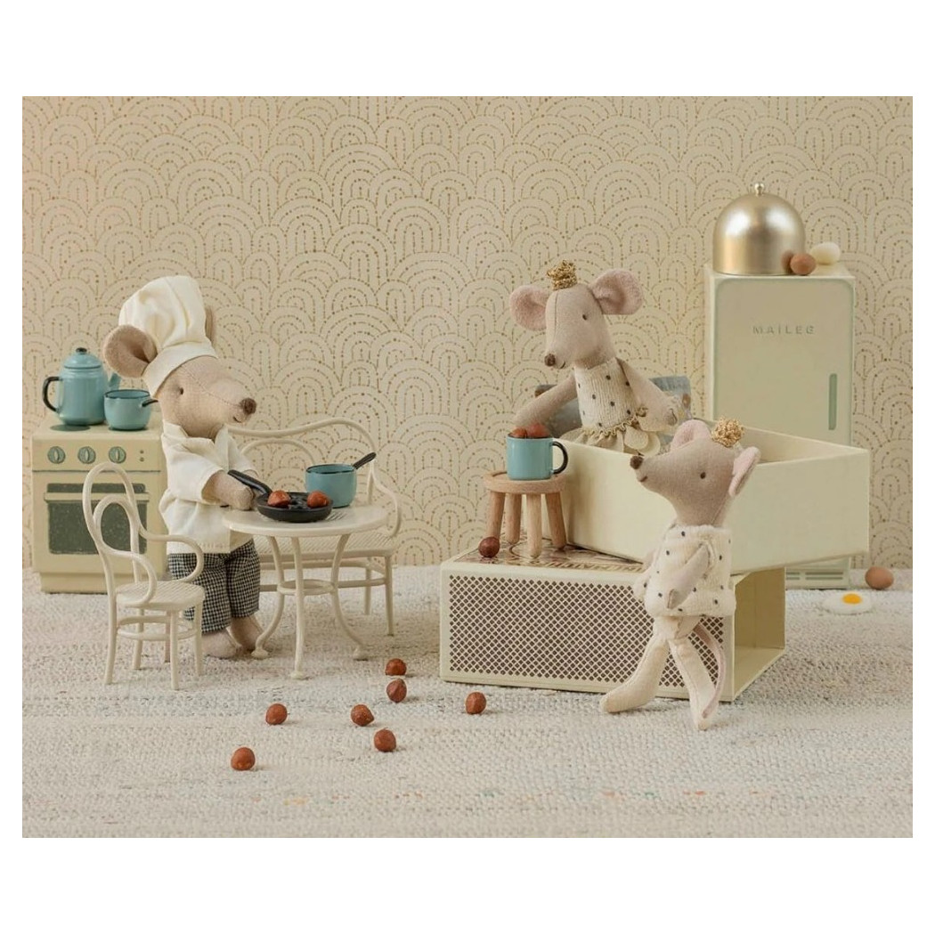 Myszka Szef Kuchni z Garnkiem i Chochlą - Chef Mouse with Soup Pot and Spoon -  Maileg