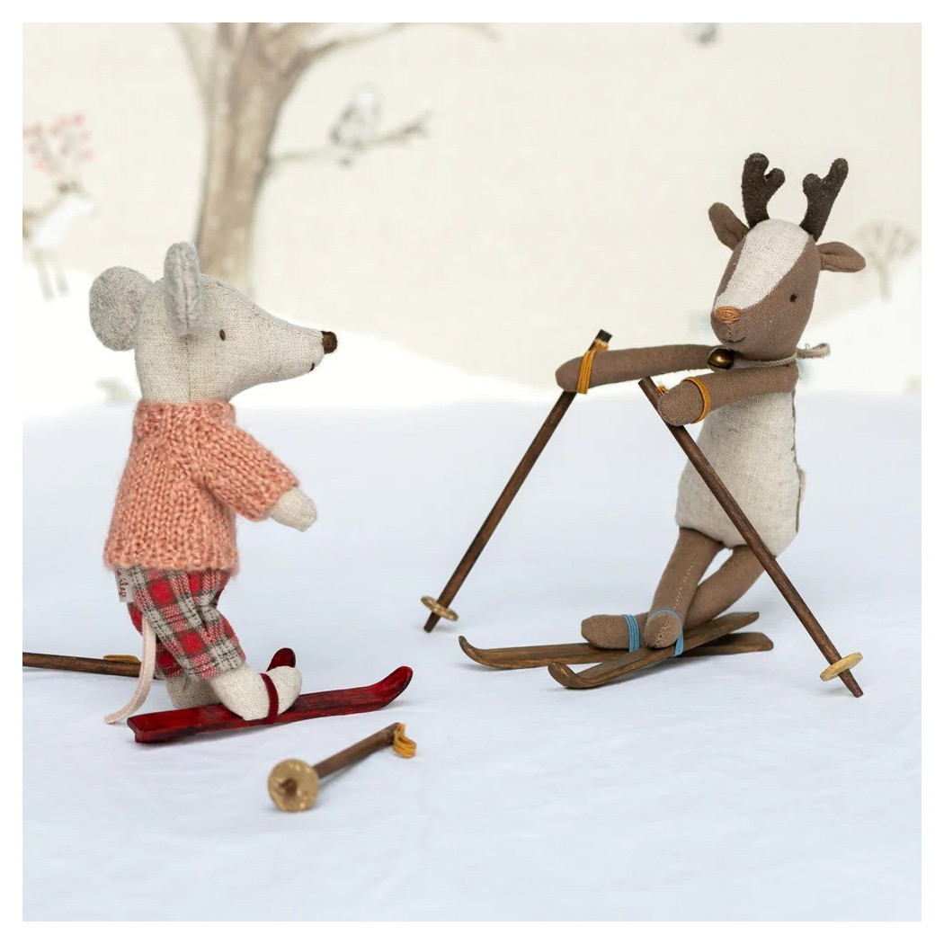Starsza Siostra z Nartami - Winter Mouse - Big Sister - Maileg