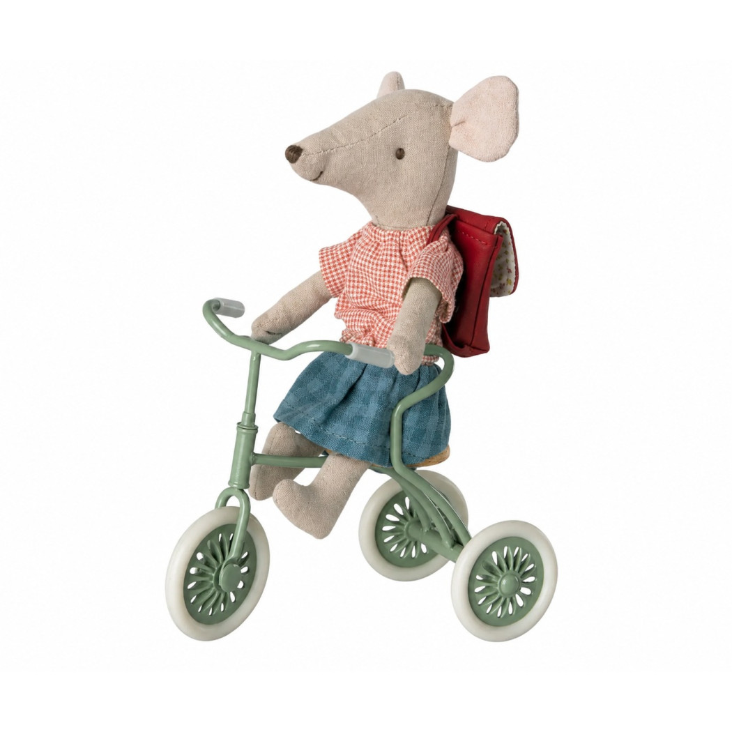 Rowerek - Zielony - Abri à Tricycle, Mouse - Green - Akcesoria dla Lalek - Maileg