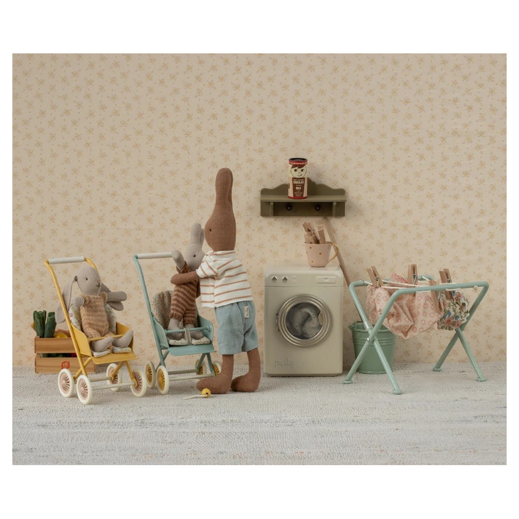 Czekoladowy Króliczek w Koszulce i Spodenkach - Rabbit size 1 - Chocolate Brown -Striped Blouse And Shorts - Maileg