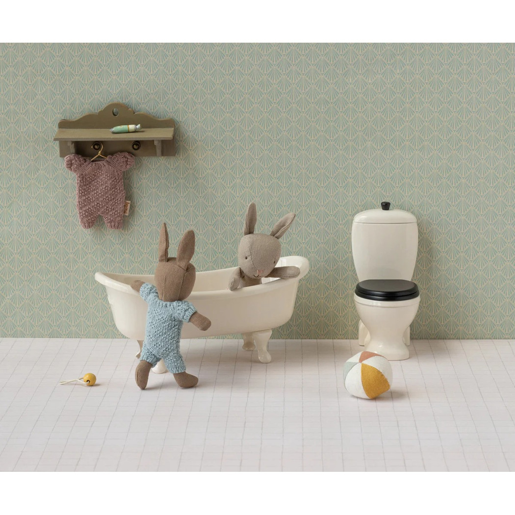 Miniaturowa Toaleta dla Myszek 12,5 cm - Miniature Toilet Mouse - Maileg