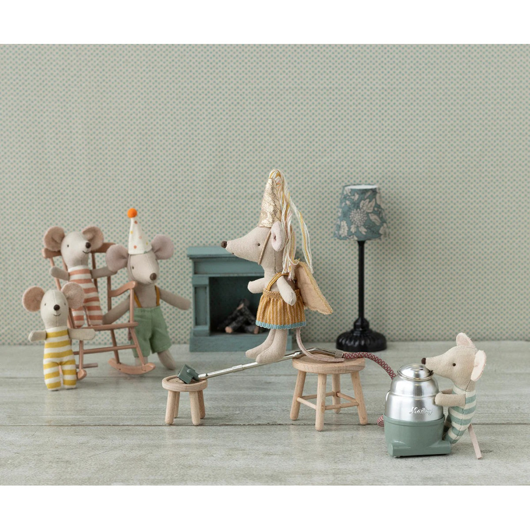 Zestaw stolik i taboret dla myszek - Table And Stool Set Mouse - Maileg