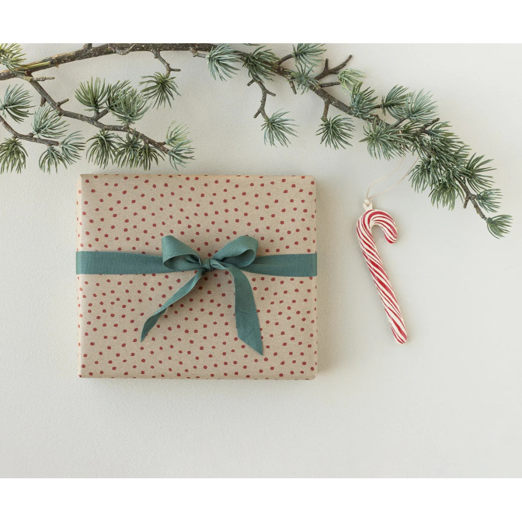 Polka Red Papier Do Pakowania Prezentów 10 metrów - Gift Wrap Maileg