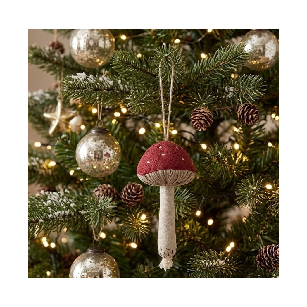 Czerwony Muchomor Kropki - Dekoracja Bożonarodzeniowa - Mushroom Ornament Red - Maileg