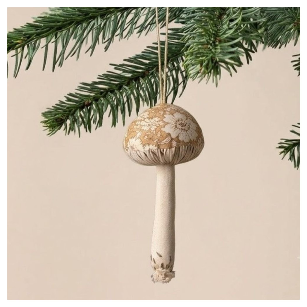 WYPRZEDAŻ Ocher Muchomor - Dekoracja Bożonarodzeniowa Maileg - Mushroom Ornament Blossom Ocher