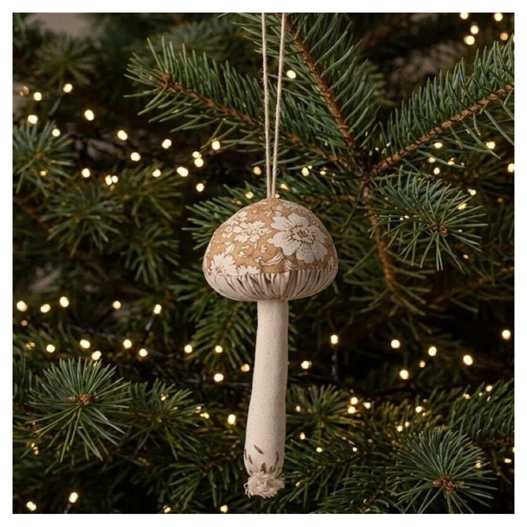 WYPRZEDAŻ Ocher Muchomor - Dekoracja Bożonarodzeniowa Maileg - Mushroom Ornament Blossom Ocher