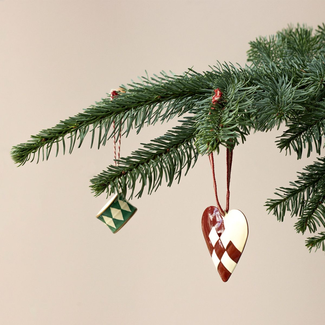 Zielona Mała Trąbka - Dekoracja Bożonarodzeniowa - Metal Ornament Trumpet Dark Green - Akcesoria dla Lalek - Maileg