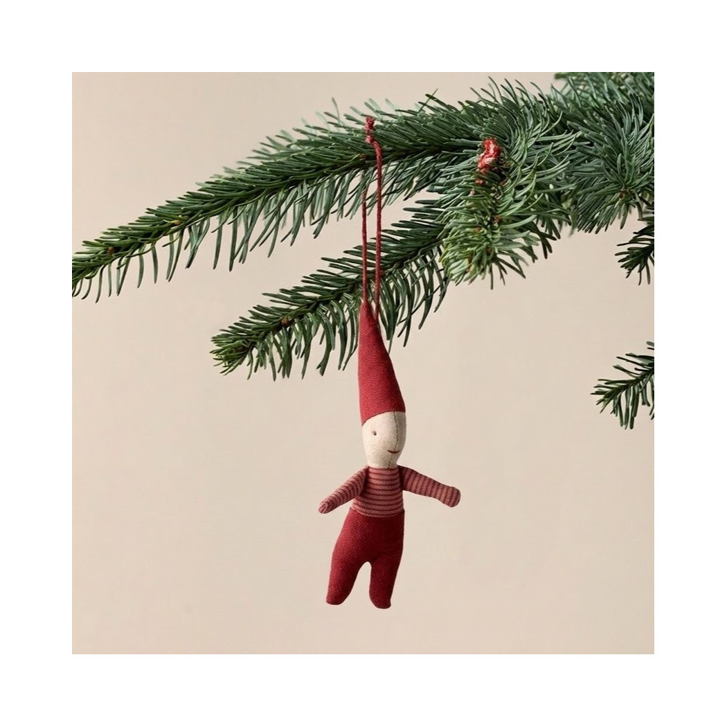 Krasnoludek Chłopiec - Bawełniana Dekoracja Bożonarodzeniowa - Pixy Ornament  Boy - Maileg