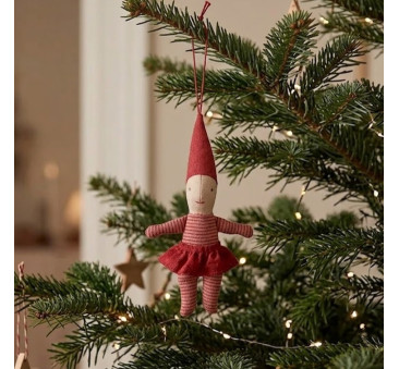 Krasnoludek Dziewczynka - Bawełniana Dekoracja Bożonarodzeniowa - Pixy Ornament Girl- Maileg