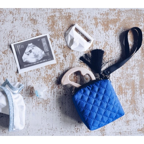 Mini torebka - etui na smoczki, gryzaki i drobiazgi - blue/niebieski - LullaLove